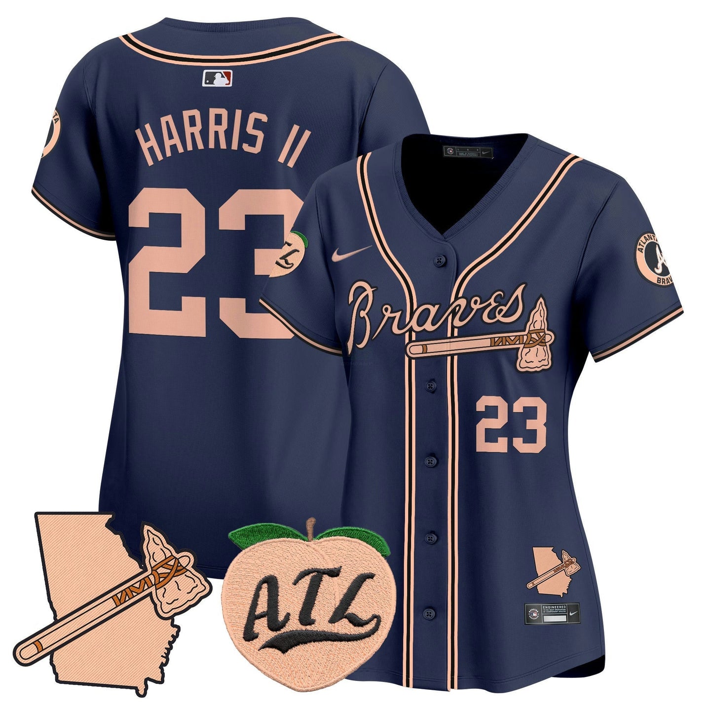 Camisa MLB Women’s Atlanta Peach Vapor Premier Limited Jersey
