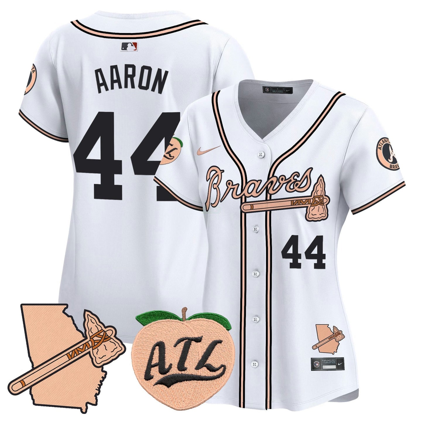 Camisa MLB Women’s Atlanta Peach Vapor Premier Limited Jersey