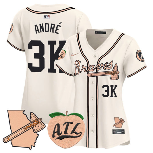 Camisa MLB Women’s Atlanta Peach Vapor Premier Limited Jersey