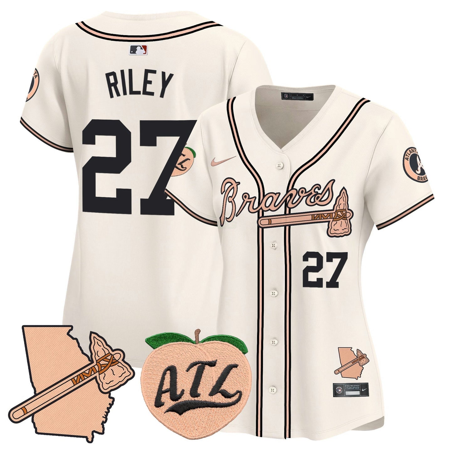 Camisa MLB Women’s Atlanta Peach Vapor Premier Limited Jersey