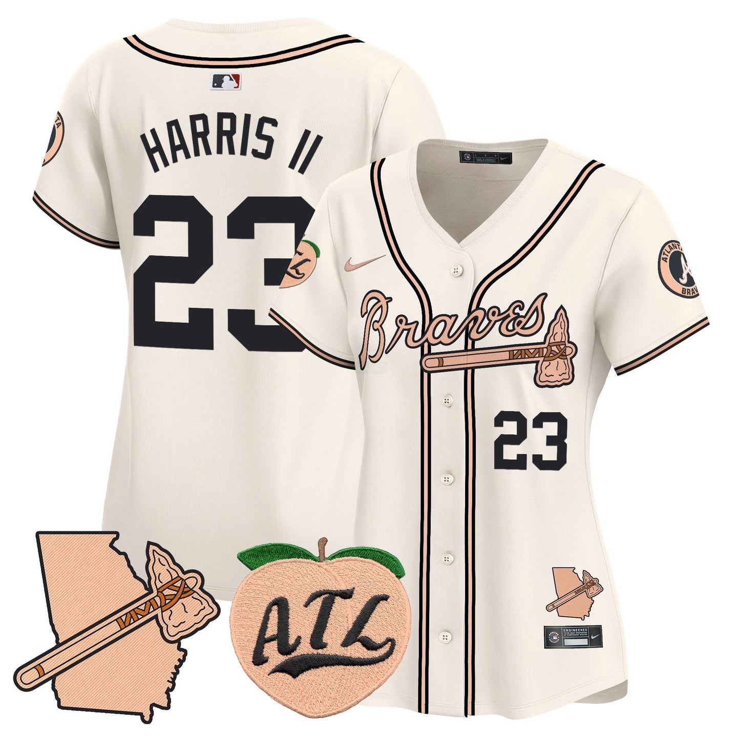Camisa MLB Women’s Atlanta Peach Vapor Premier Limited Jersey
