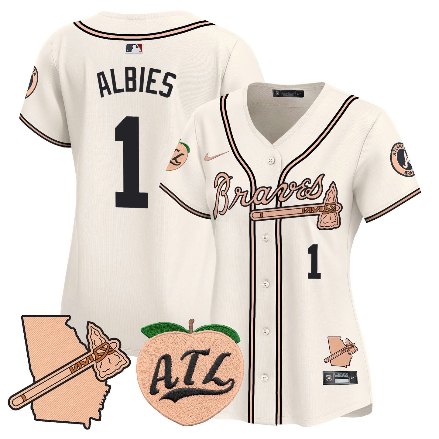 Camisa MLB Women’s Atlanta Peach Vapor Premier Limited Jersey