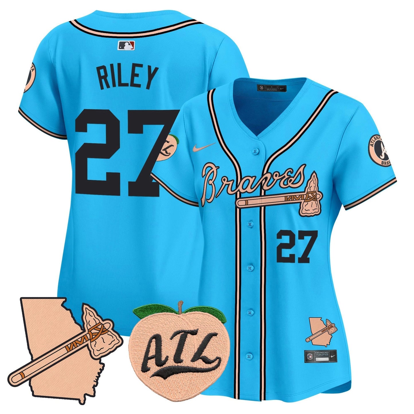 Camisa MLB Women’s Atlanta Peach Vapor Premier Limited Jersey