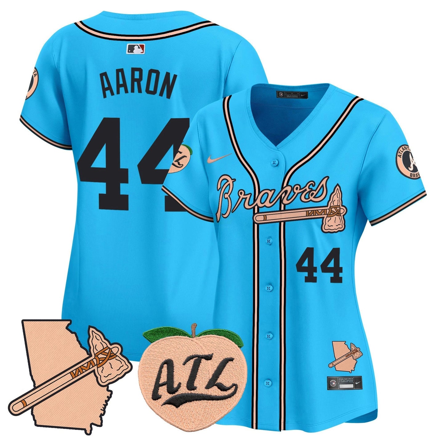 Camisa MLB Women’s Atlanta Peach Vapor Premier Limited Jersey