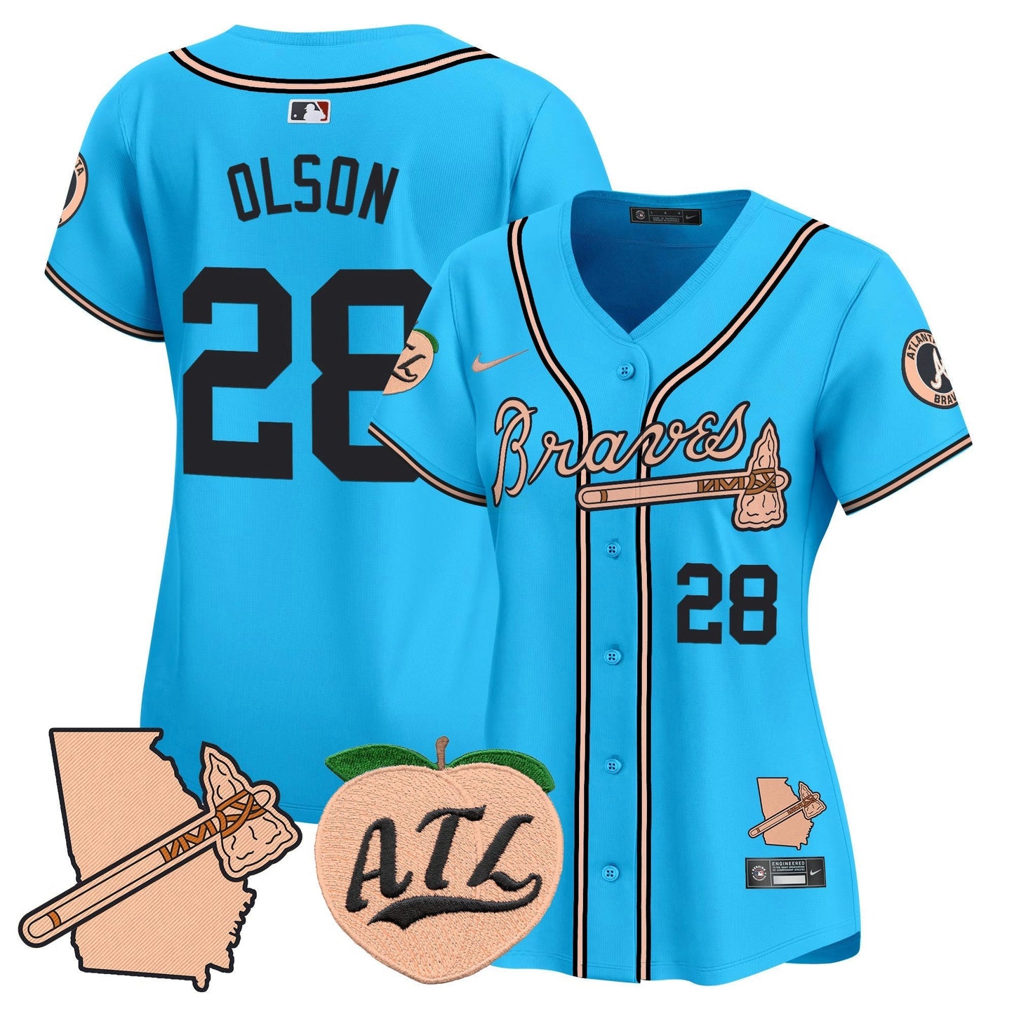 Camisa MLB Women’s Atlanta Peach Vapor Premier Limited Jersey