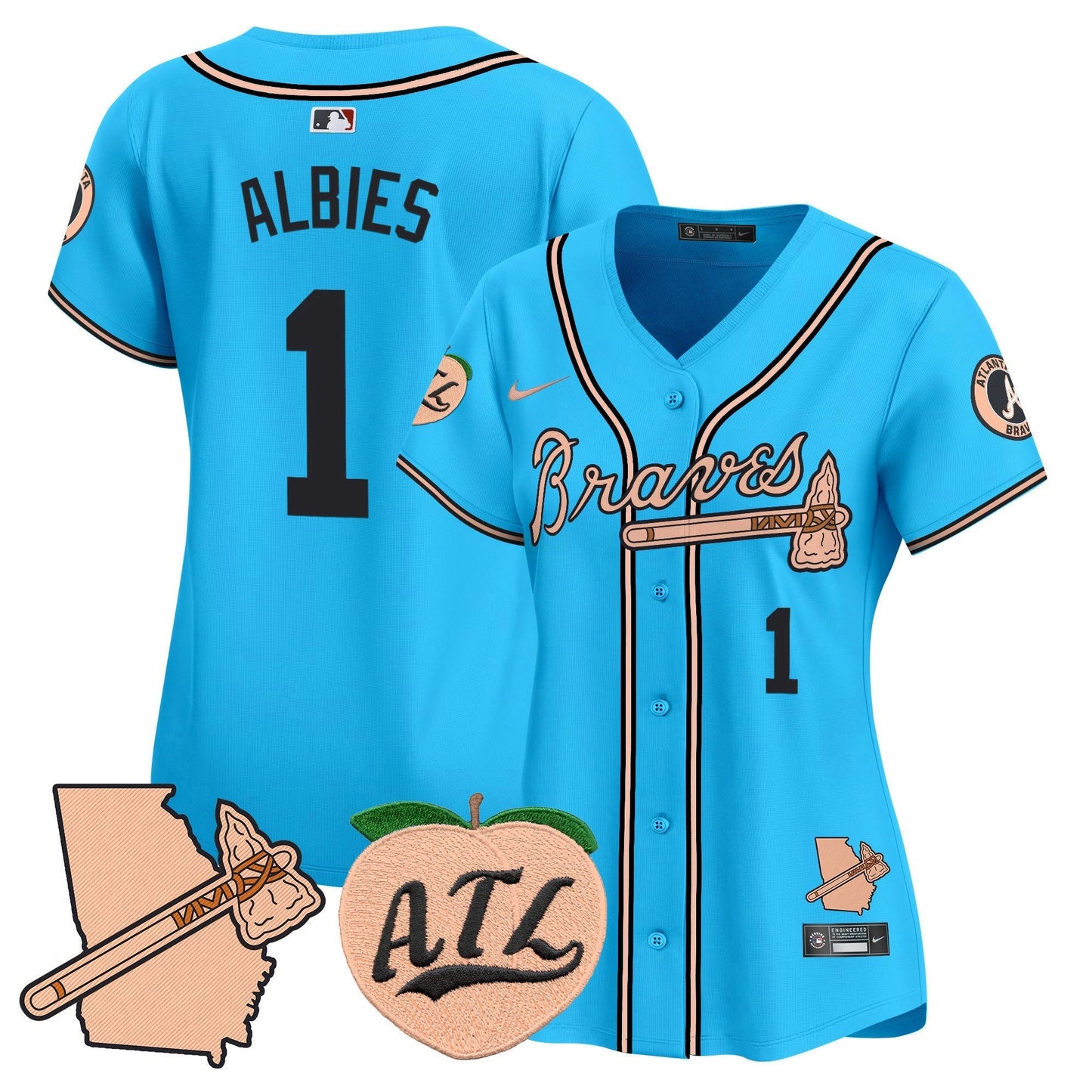 Camisa MLB Women’s Atlanta Peach Vapor Premier Limited Jersey