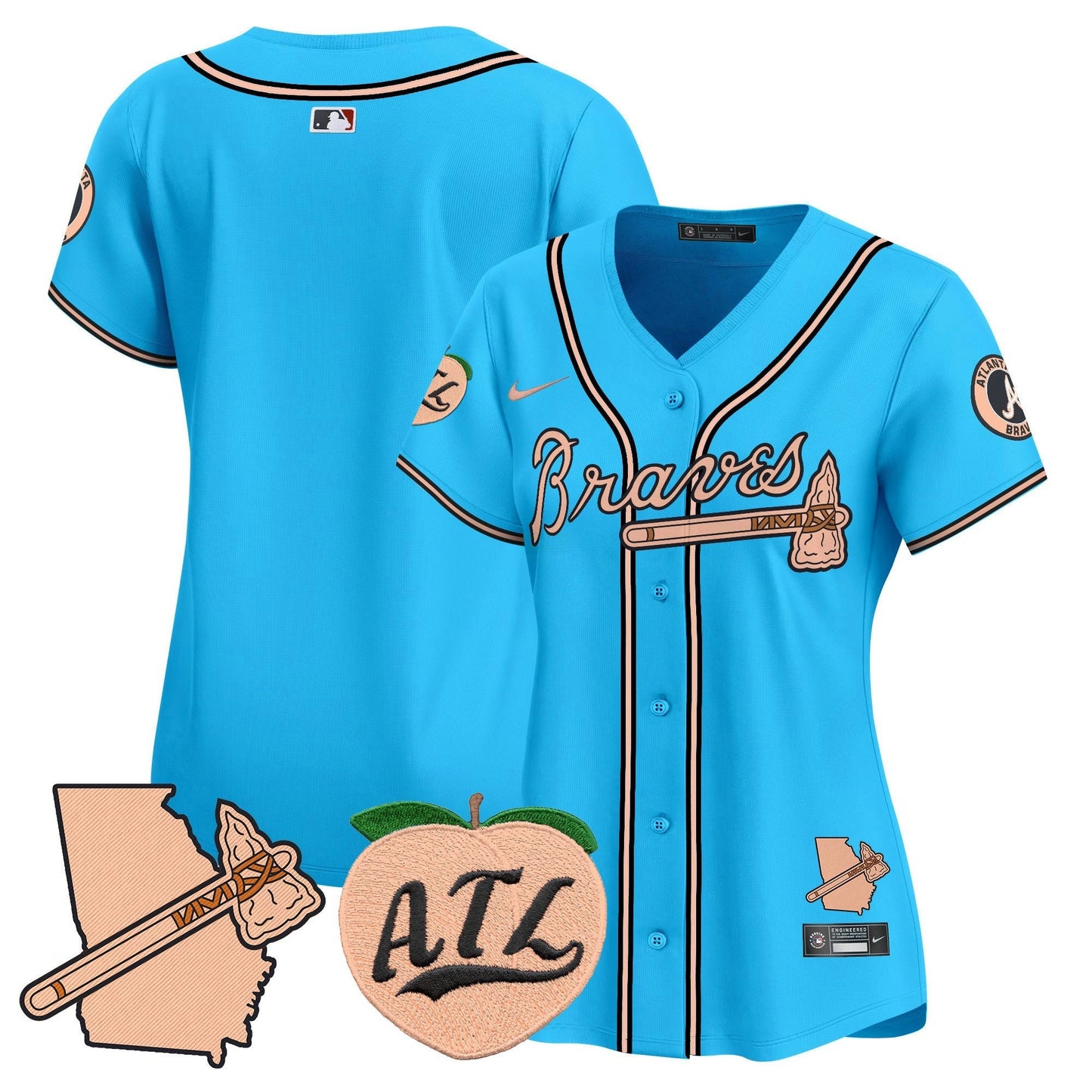 Camisa MLB Women’s Atlanta Peach Vapor Premier Limited Jersey