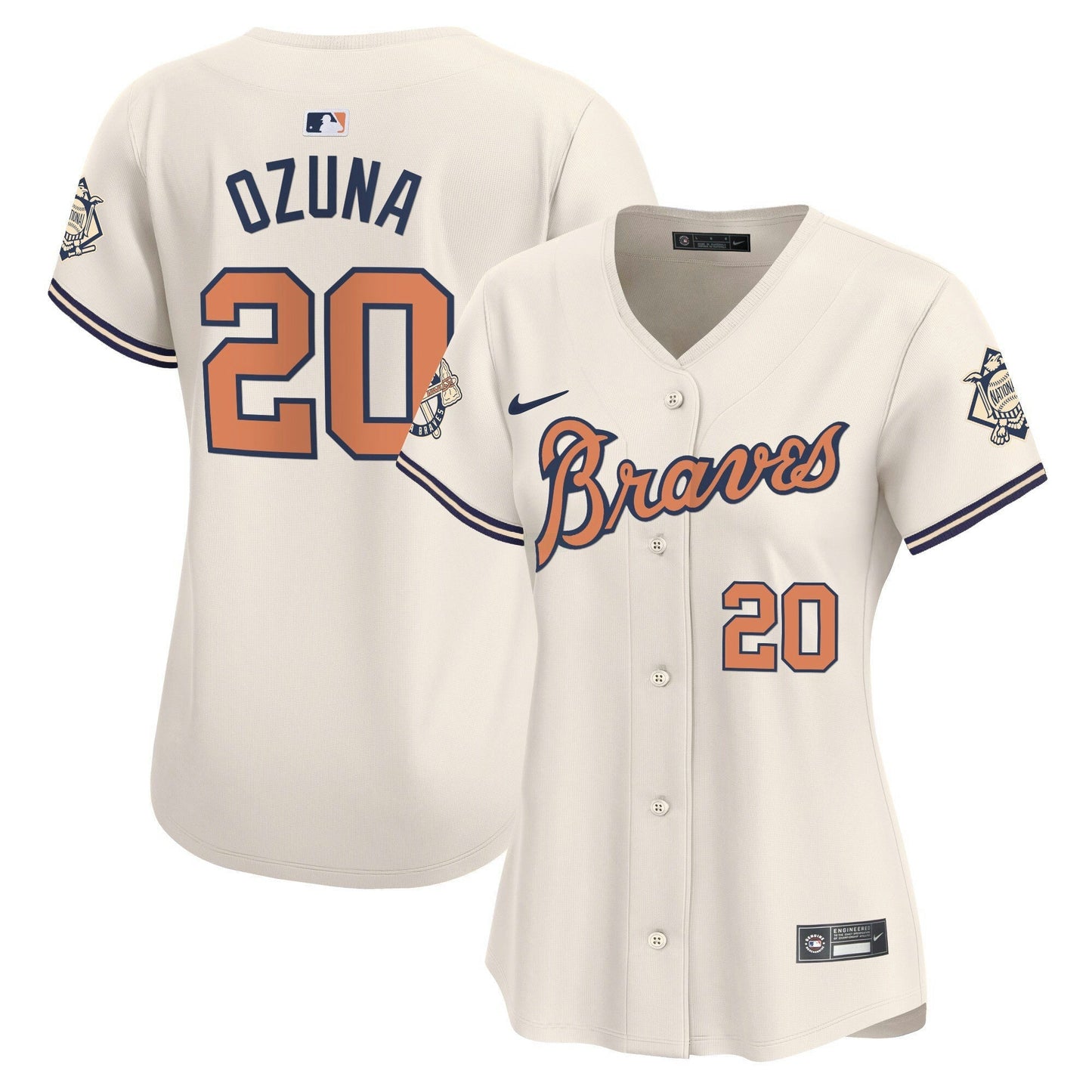 Camisa MLB Women’s Atlanta Peaches n’ Creme Vapor Premier Limited Jersey