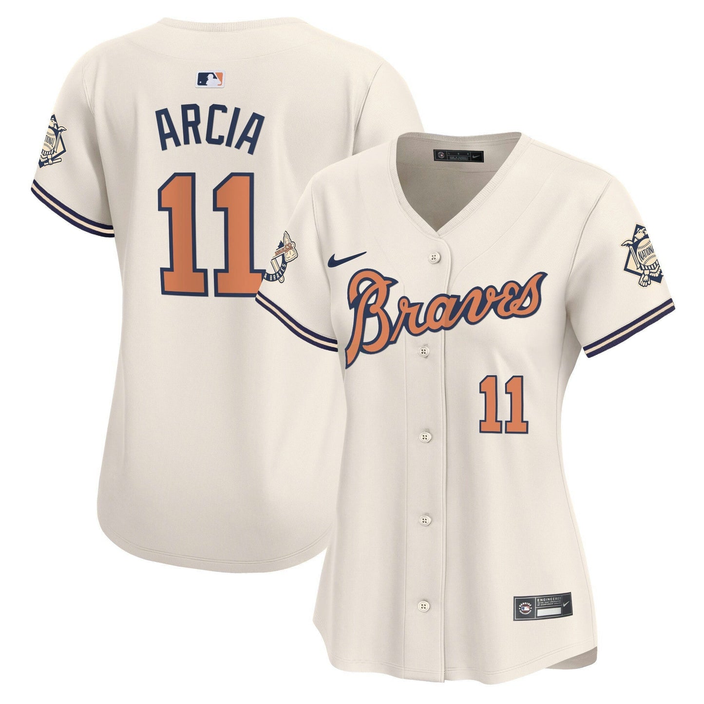 Camisa MLB Women’s Atlanta Peaches n’ Creme Vapor Premier Limited Jersey