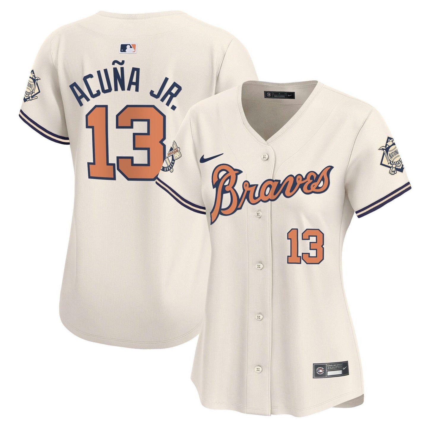 Camisa MLB Women’s Atlanta Peaches n’ Creme Vapor Premier Limited Jersey