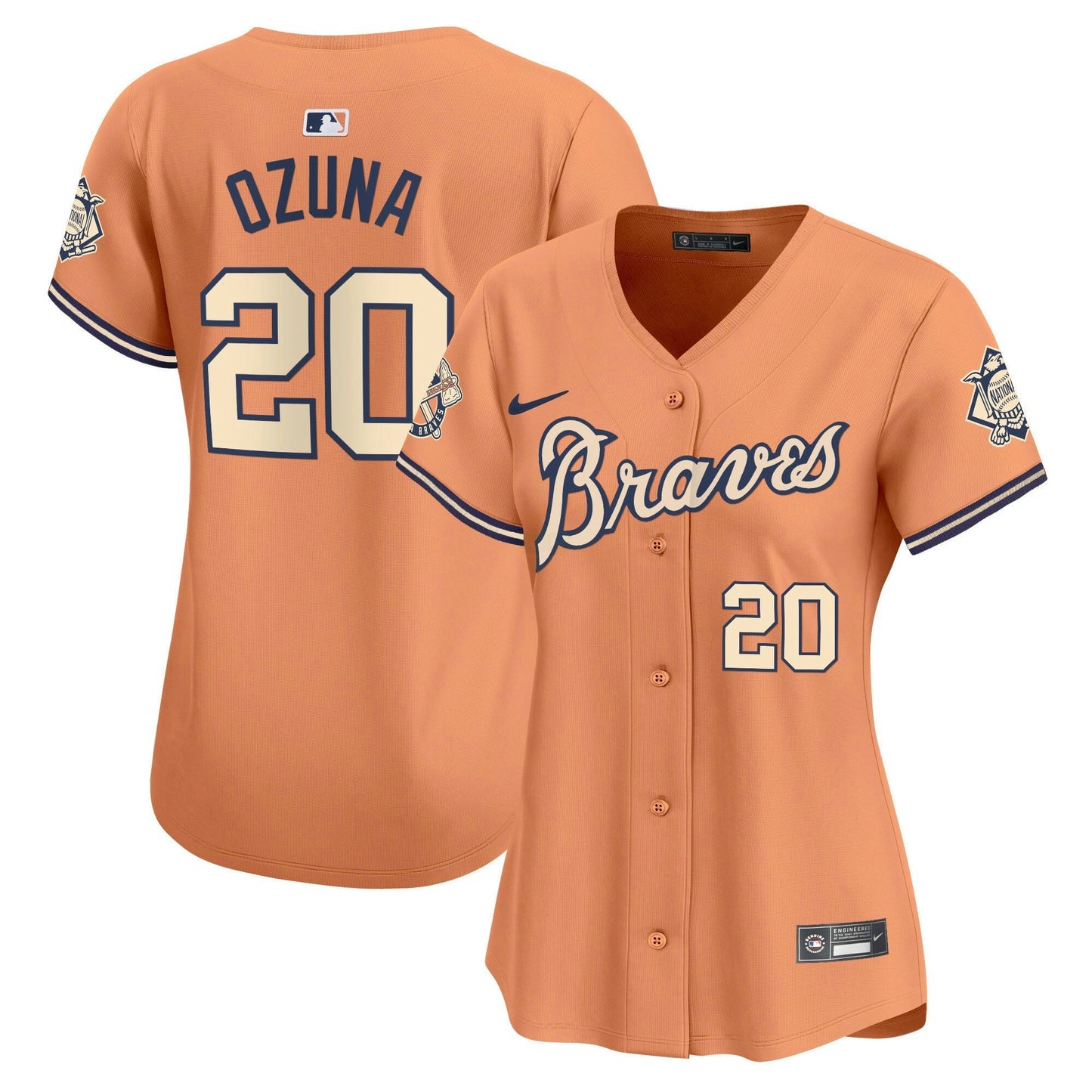 Camisa MLB Women’s Atlanta Peaches n’ Creme Vapor Premier Limited Jersey