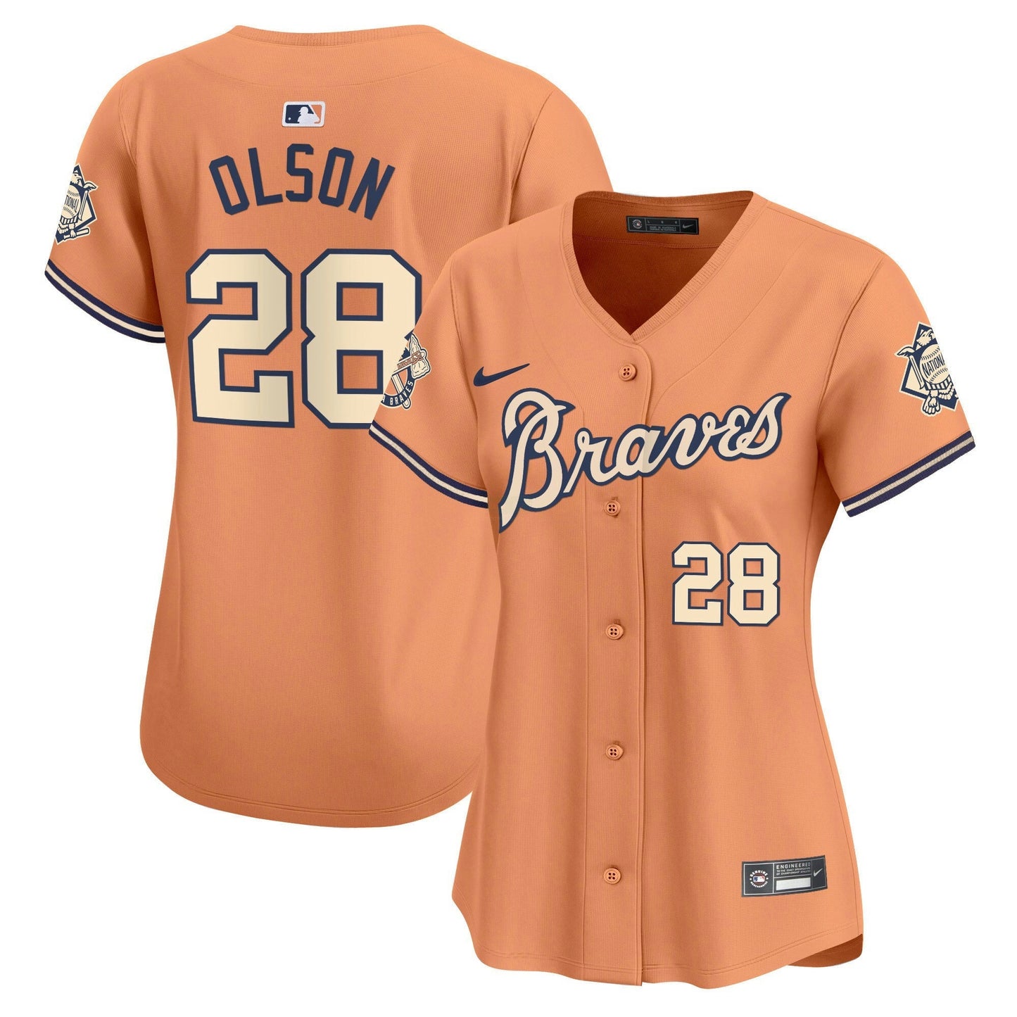 Camisa MLB Women’s Atlanta Peaches n’ Creme Vapor Premier Limited Jersey