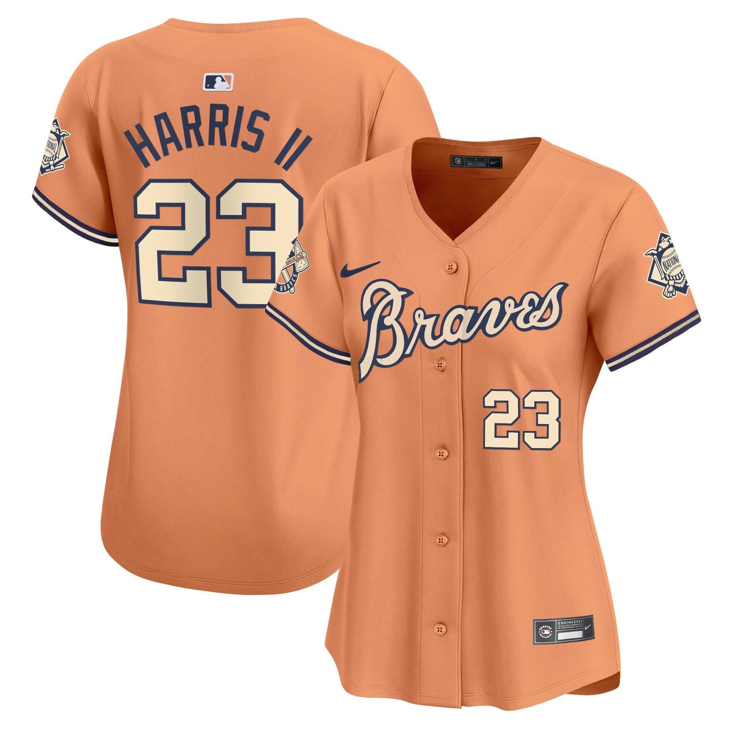 Camisa MLB Women’s Atlanta Peaches n’ Creme Vapor Premier Limited Jersey