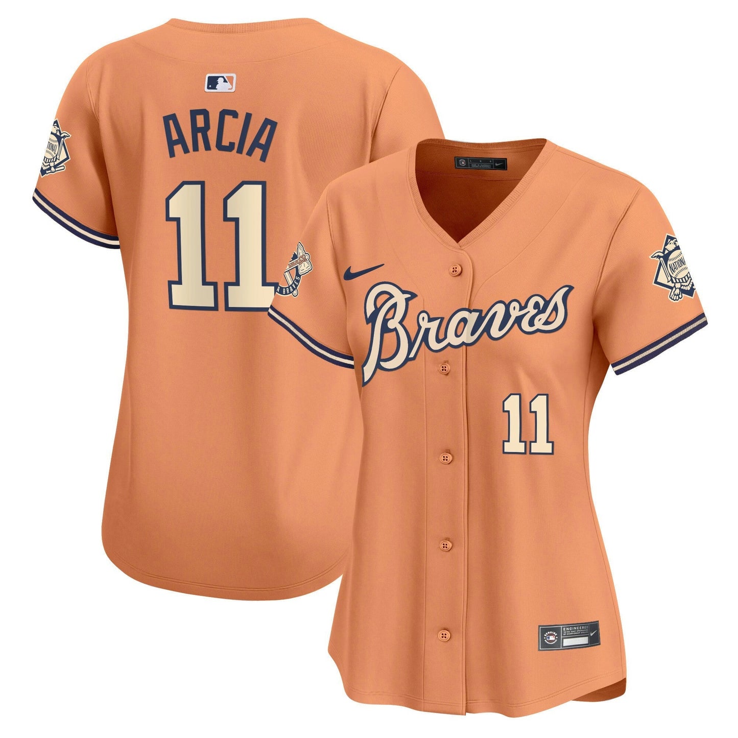 Camisa MLB Women’s Atlanta Peaches n’ Creme Vapor Premier Limited Jersey