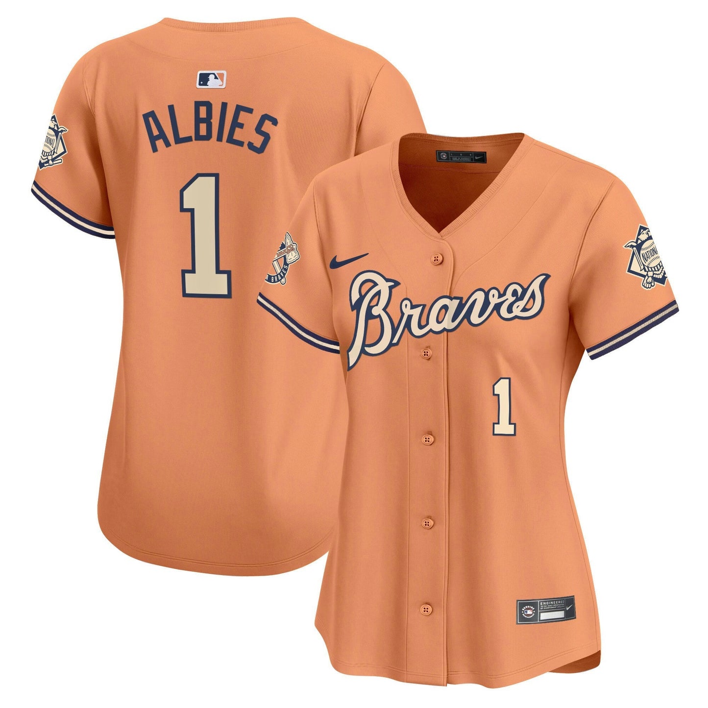 Camisa MLB Women’s Atlanta Peaches n’ Creme Vapor Premier Limited Jersey