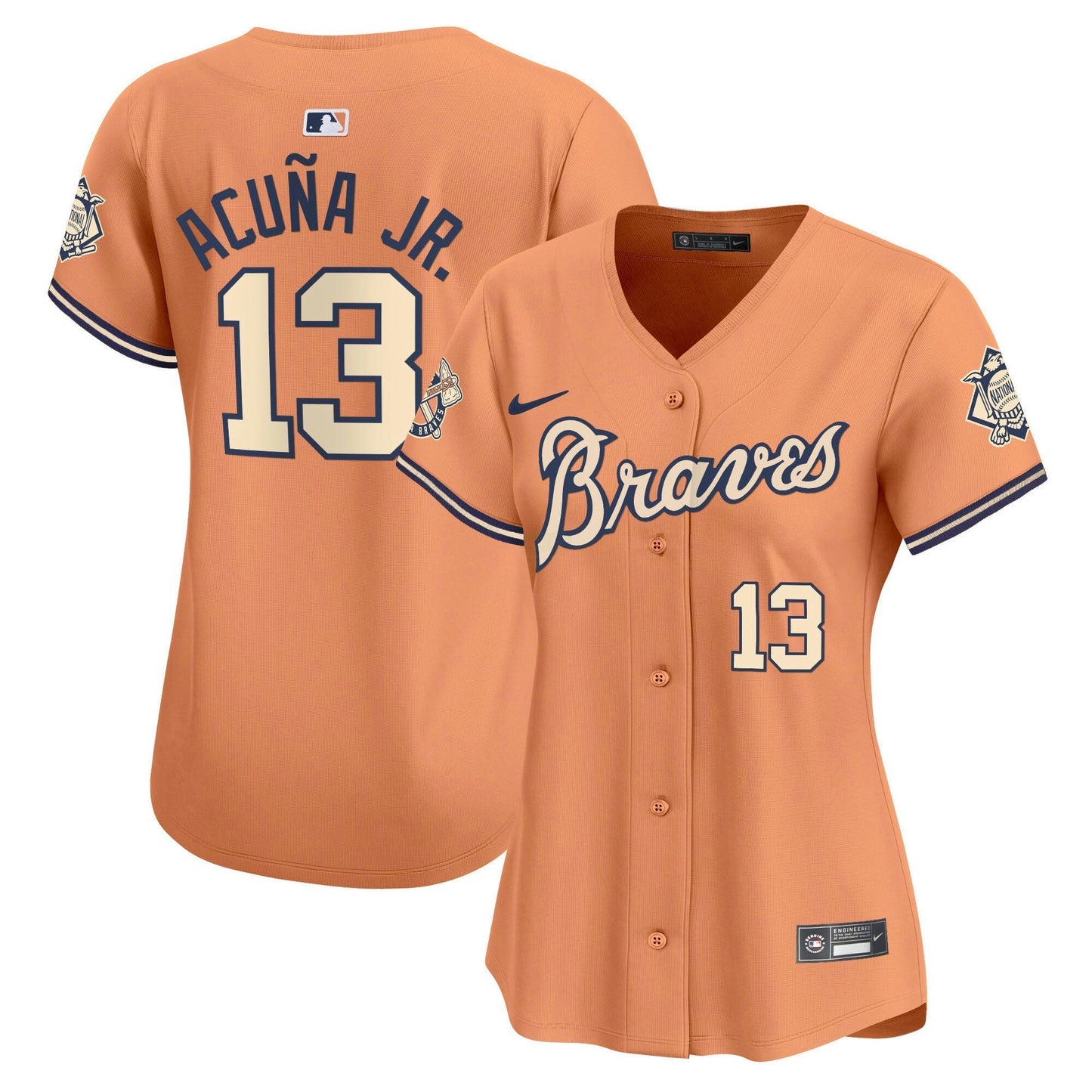 Camisa MLB Women’s Atlanta Peaches n’ Creme Vapor Premier Limited Jersey