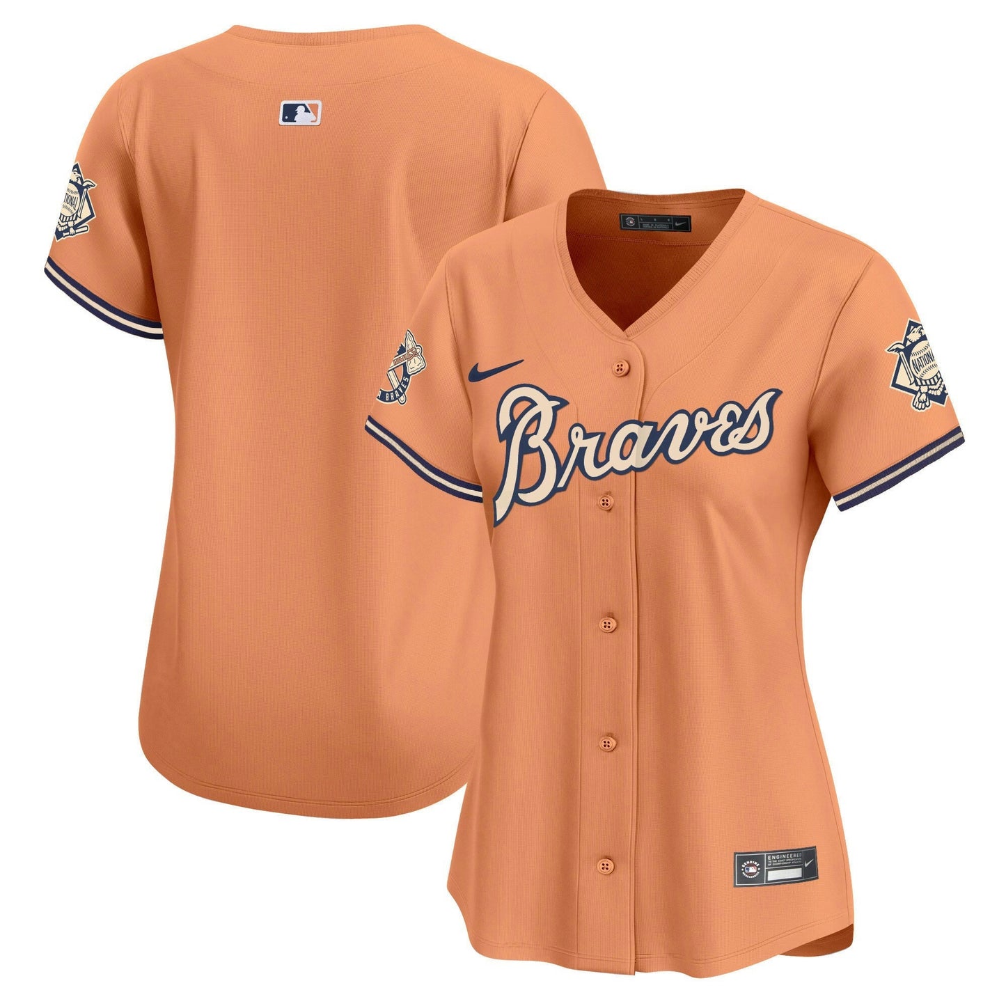Camisa MLB Women’s Atlanta Peaches n’ Creme Vapor Premier Limited Jersey