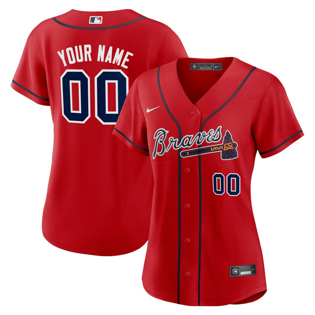 Camisa MLB Women’s Atlanta Red Jersey