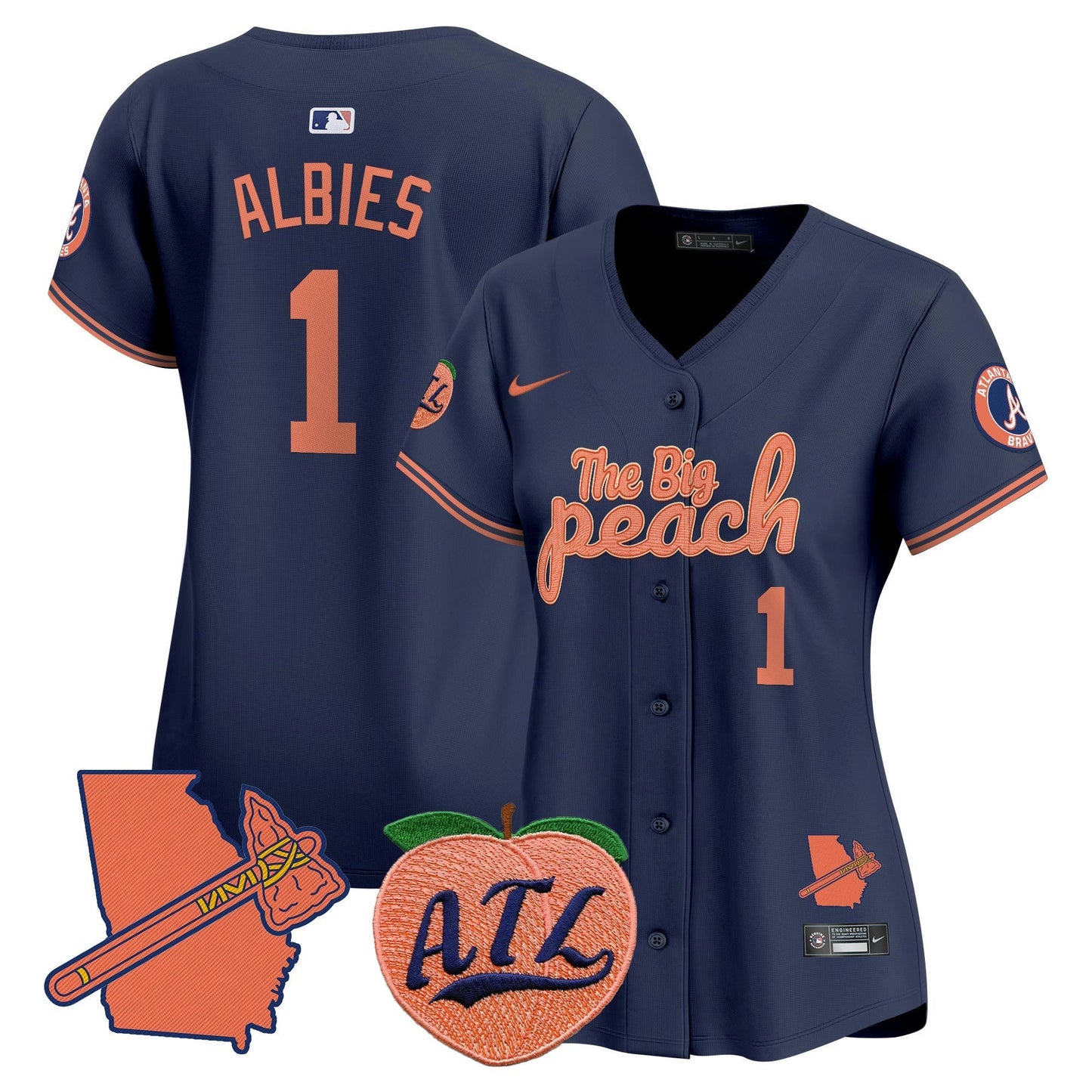 Camisa MLB Women’s Atlanta The Big Peach Vapor Premier Limited Jersey