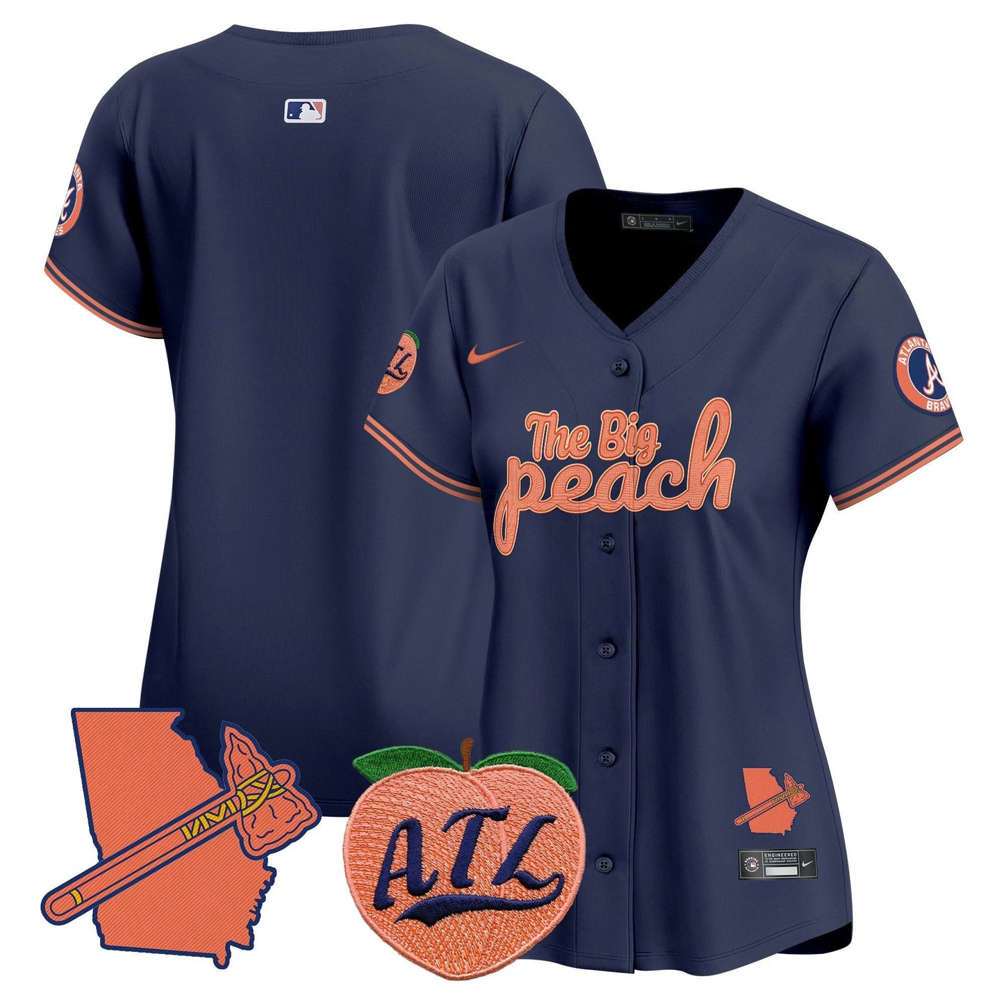 Camisa MLB Women’s Atlanta The Big Peach Vapor Premier Limited Jersey