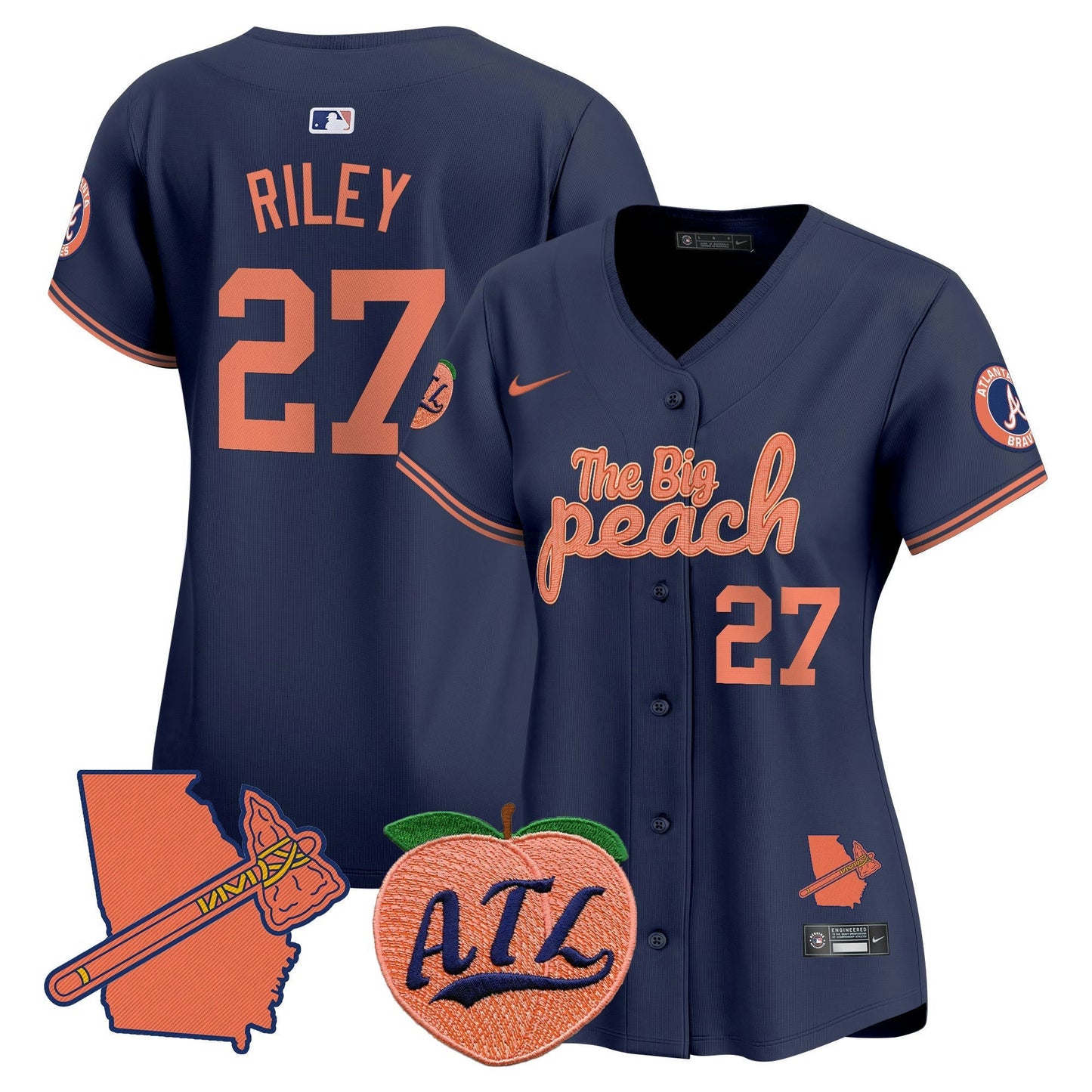 Camisa MLB Women’s Atlanta The Big Peach Vapor Premier Limited Jersey