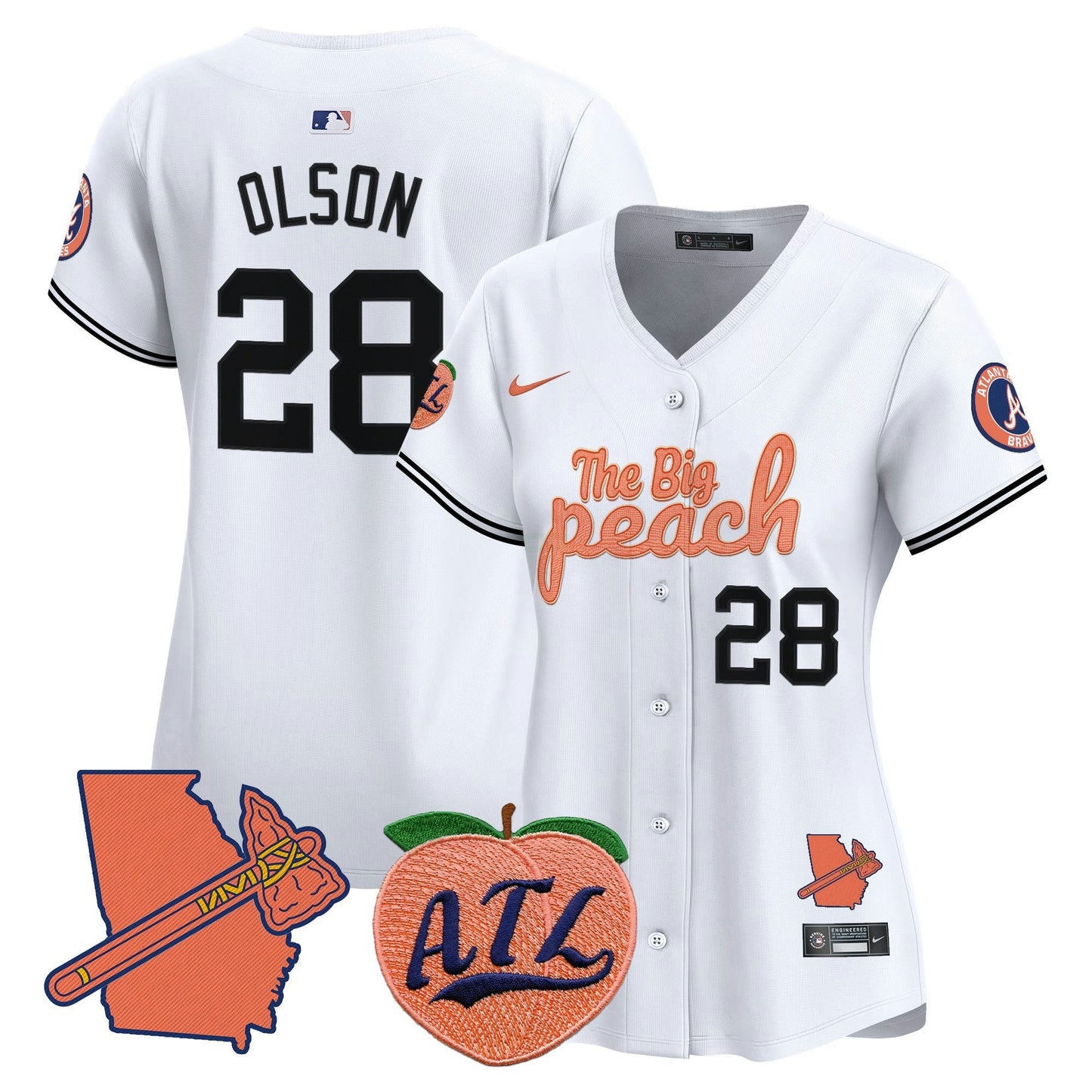 Camisa MLB Women’s Atlanta The Big Peach Vapor Premier Limited Jersey