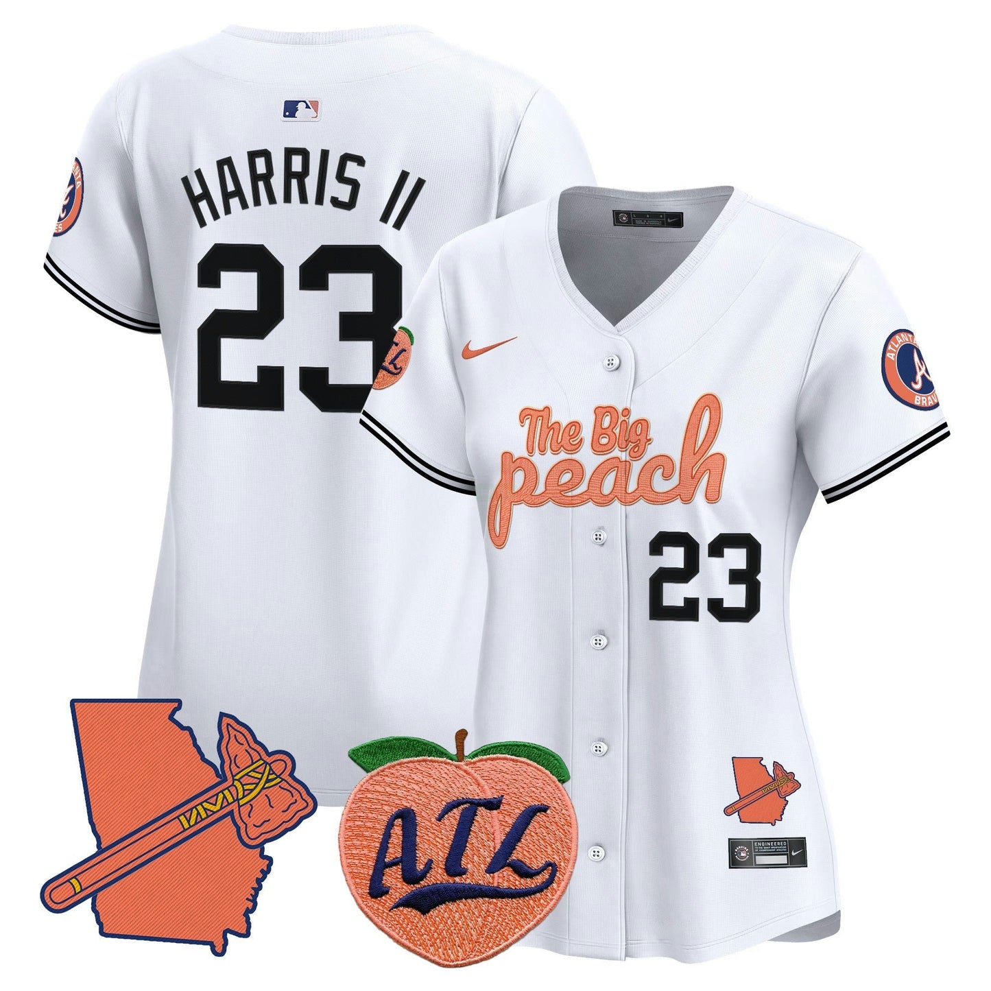 Camisa MLB Women’s Atlanta The Big Peach Vapor Premier Limited Jersey