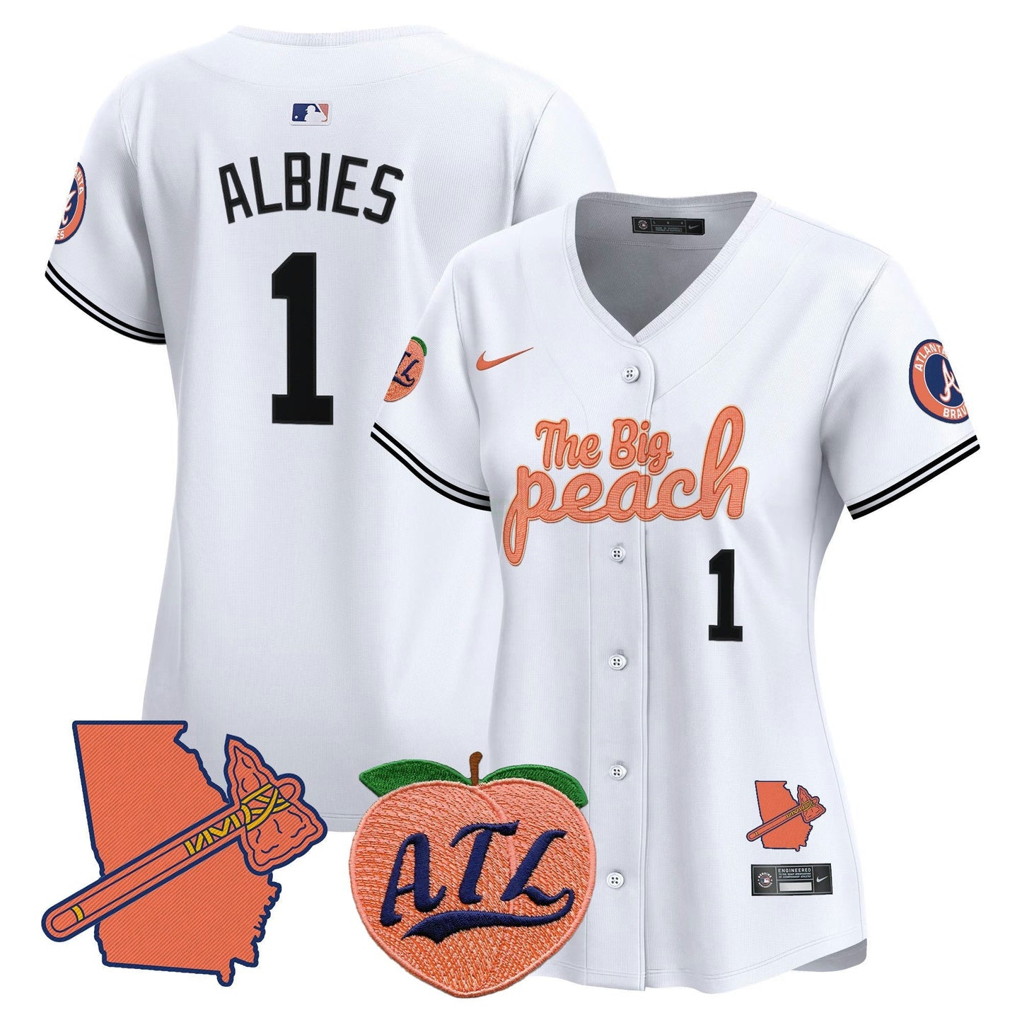 Camisa MLB Women’s Atlanta The Big Peach Vapor Premier Limited Jersey