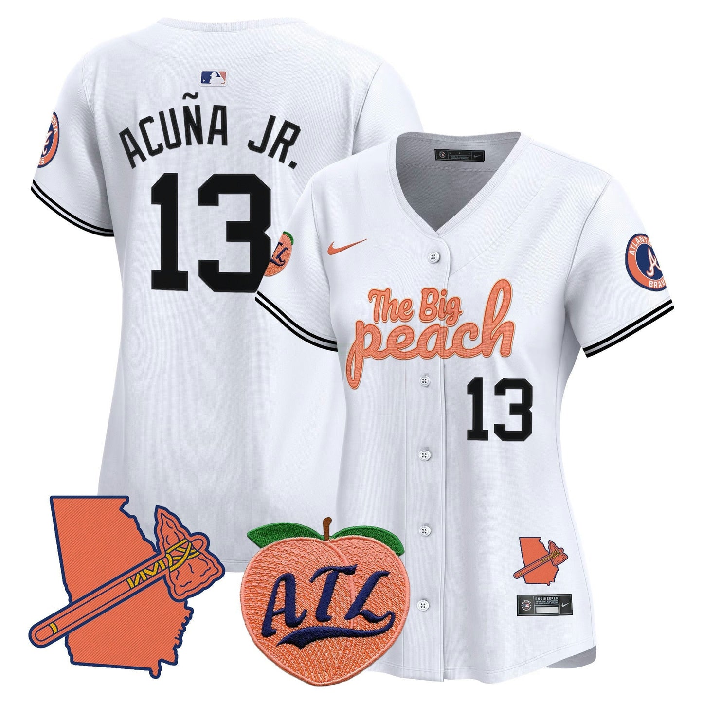 Camisa MLB Women’s Atlanta The Big Peach Vapor Premier Limited Jersey