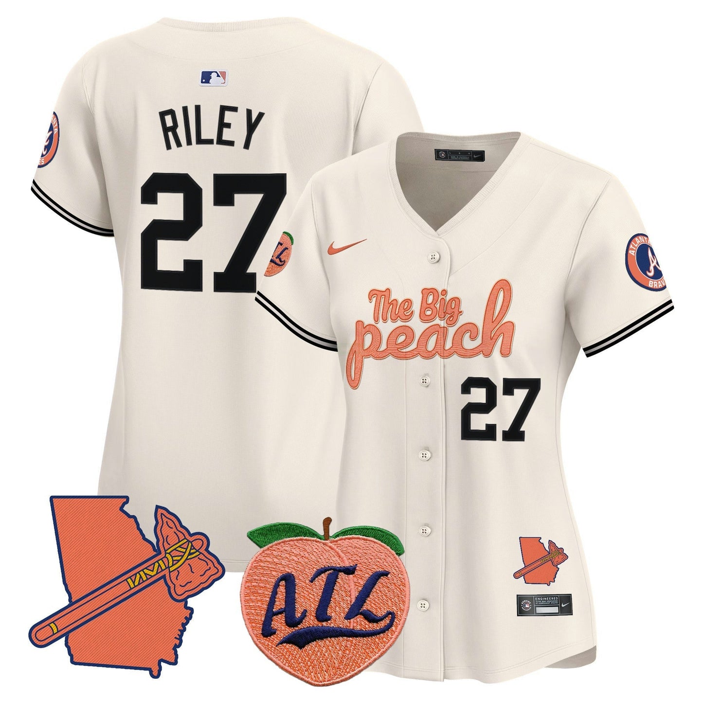 Camisa MLB Women’s Atlanta The Big Peach Vapor Premier Limited Jersey