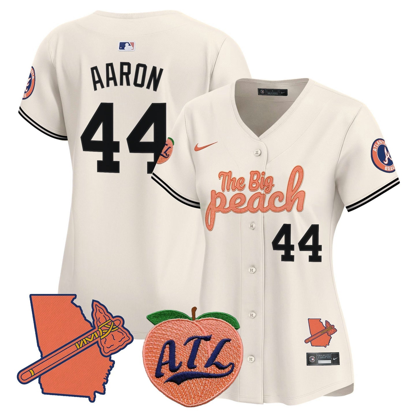 Camisa MLB Women’s Atlanta The Big Peach Vapor Premier Limited Jersey