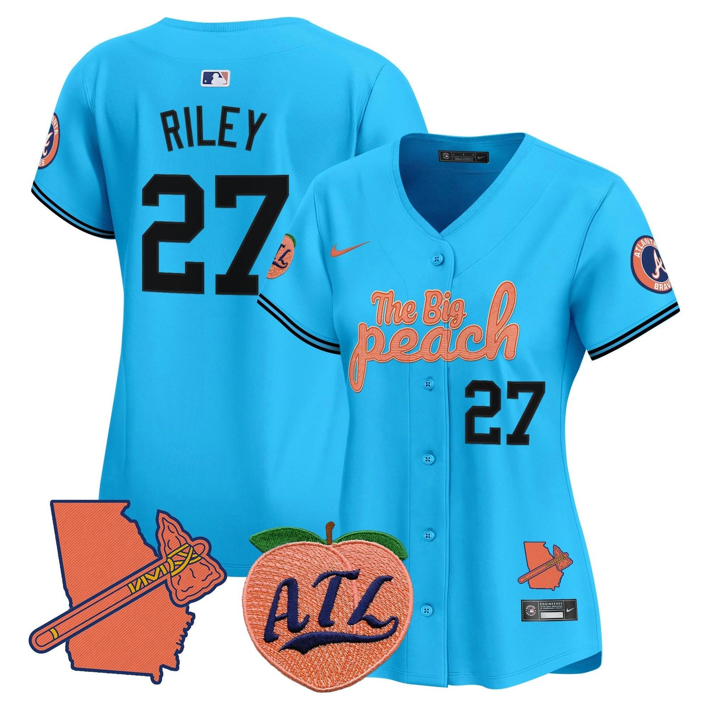 Camisa MLB Women’s Atlanta The Big Peach Vapor Premier Limited Jersey