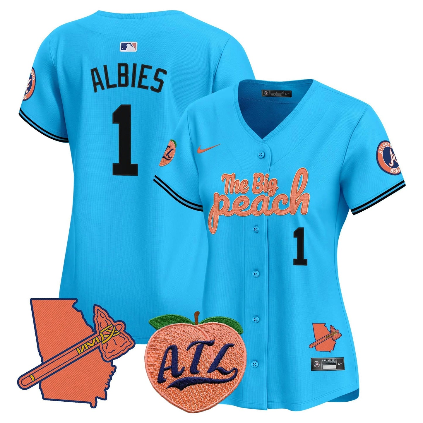 Camisa MLB Women’s Atlanta The Big Peach Vapor Premier Limited Jersey