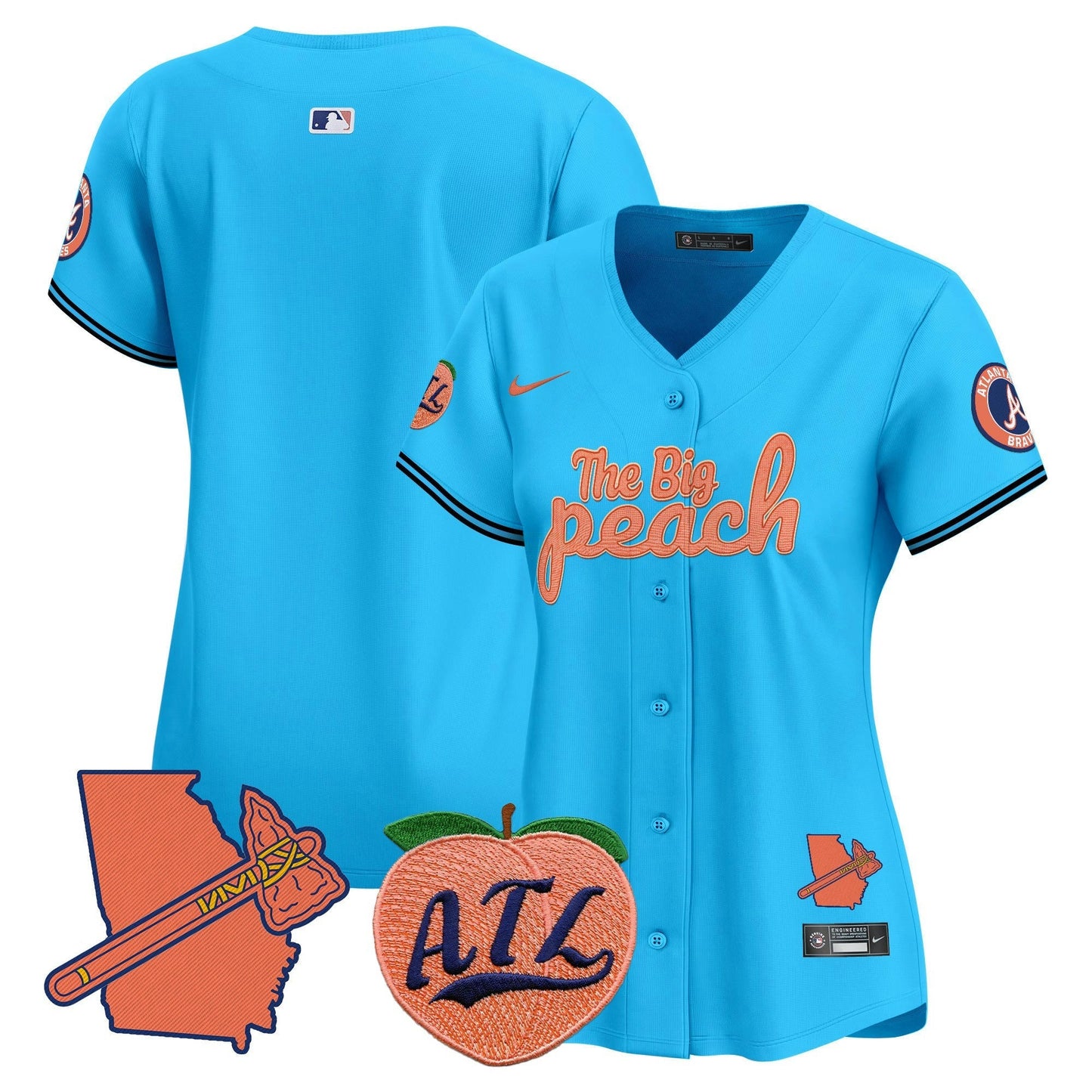 Camisa MLB Women’s Atlanta The Big Peach Vapor Premier Limited Jersey