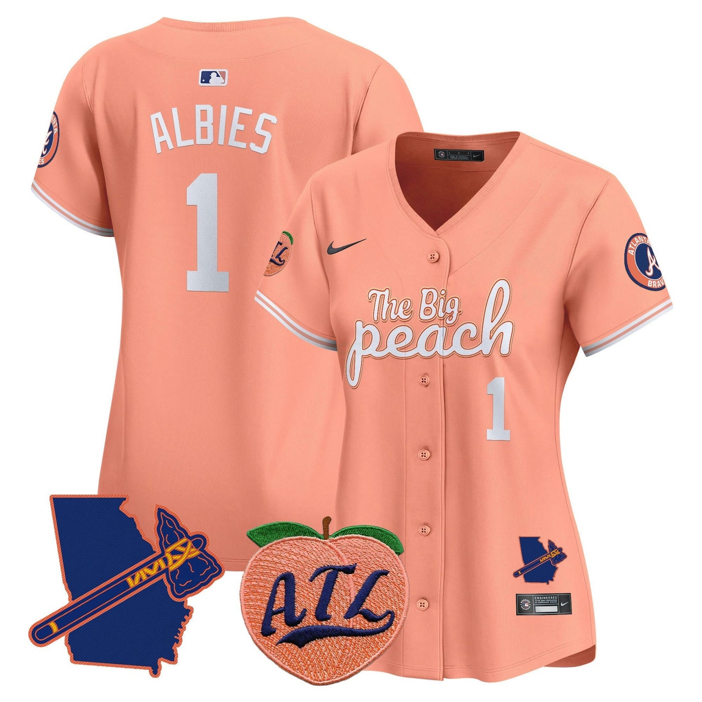 Camisa MLB Women’s Atlanta The Big Peach Vapor Premier Limited Jersey