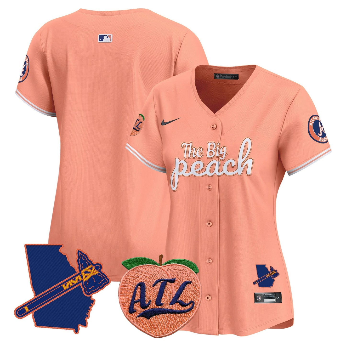 Camisa MLB Women’s Atlanta The Big Peach Vapor Premier Limited Jersey