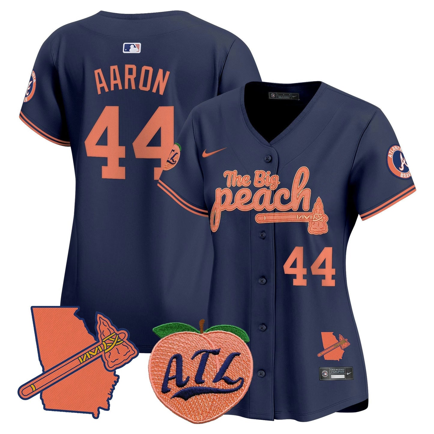 Camisa MLB Women’s Atlanta The Big Peach Vapor Premier Limited Jersey V2