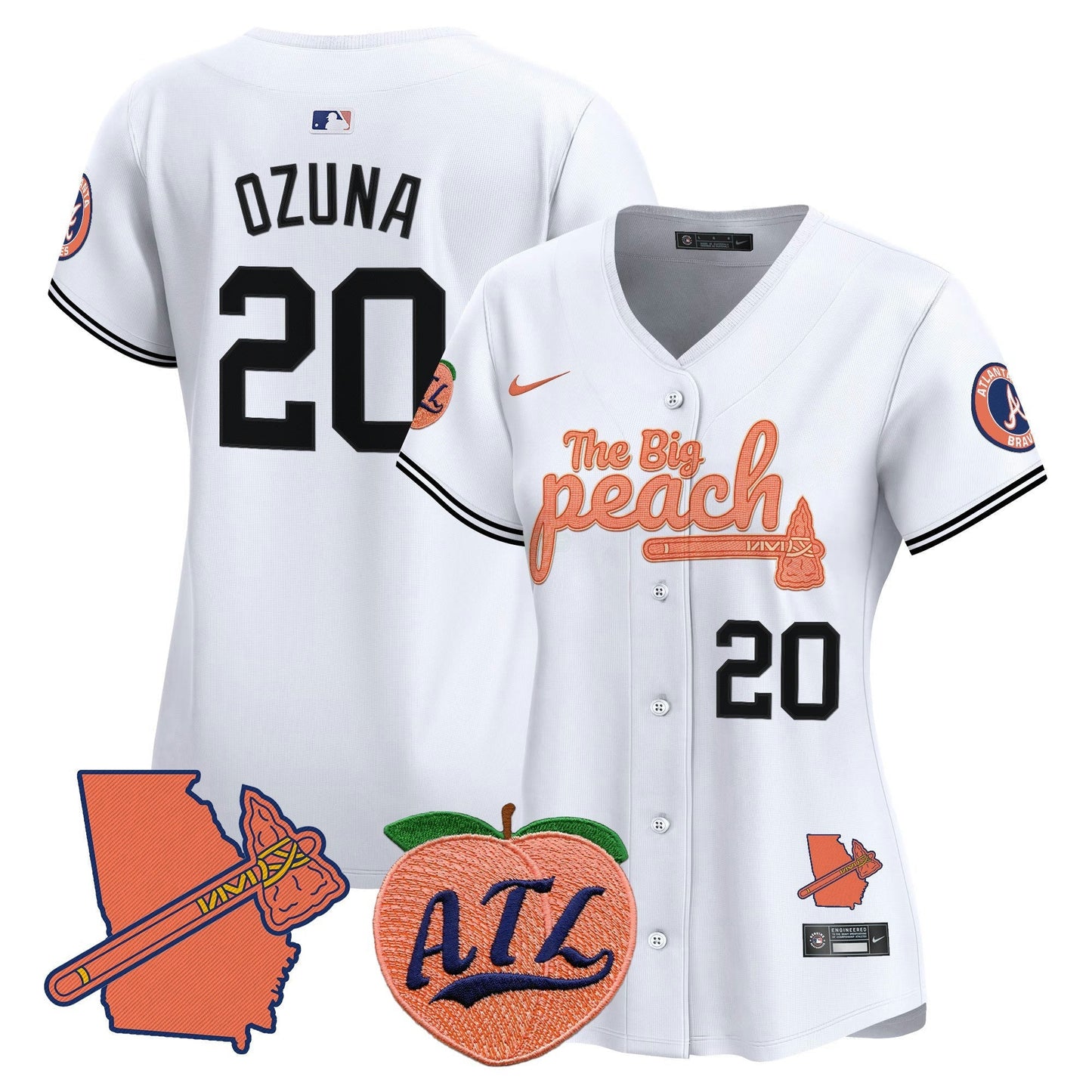 Camisa MLB Women’s Atlanta The Big Peach Vapor Premier Limited Jersey V2