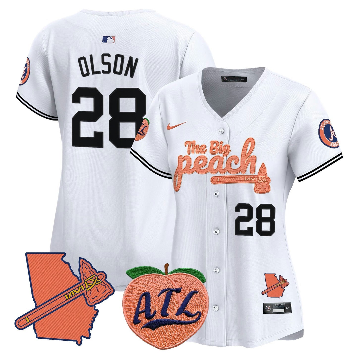 Camisa MLB Women’s Atlanta The Big Peach Vapor Premier Limited Jersey V2
