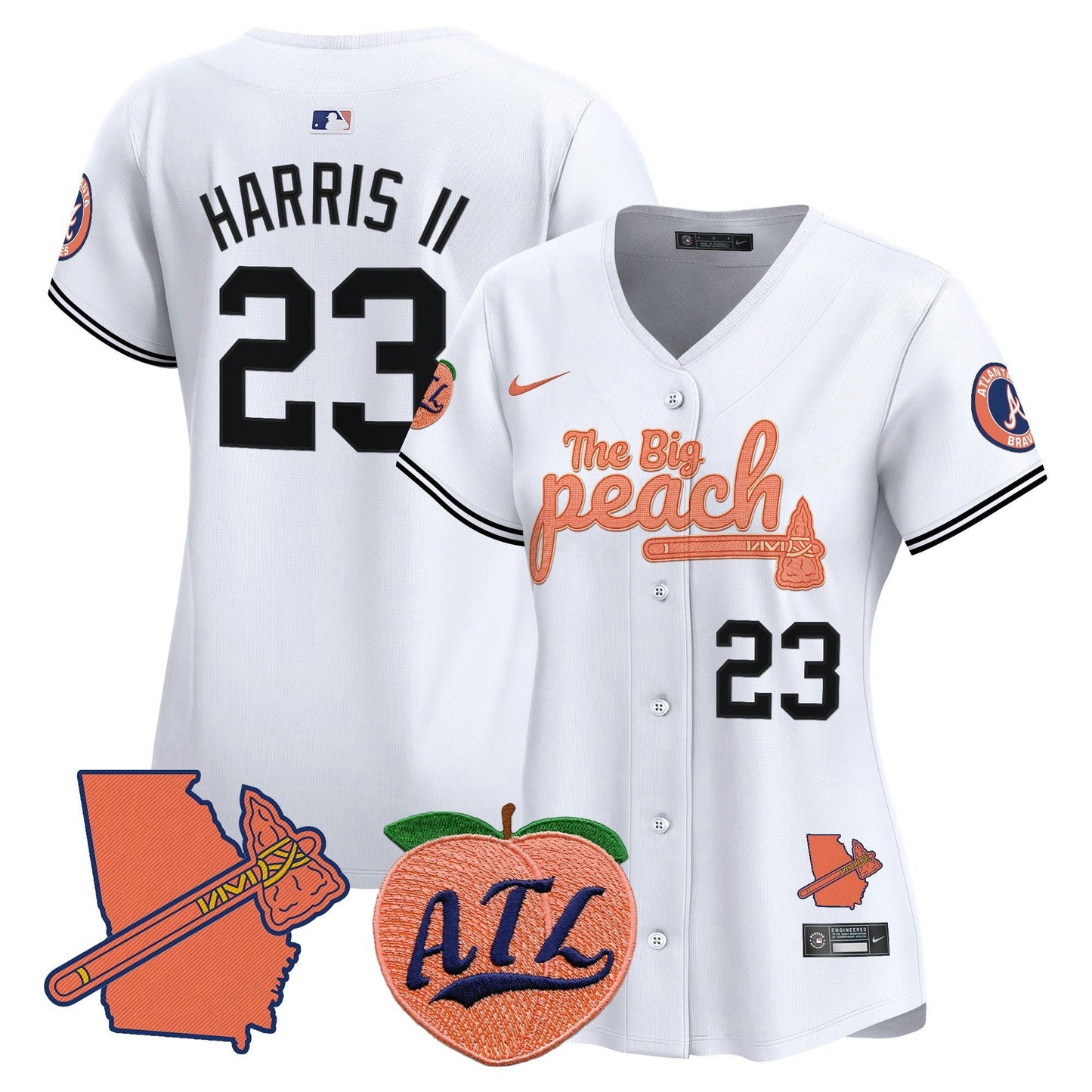 Camisa MLB Women’s Atlanta The Big Peach Vapor Premier Limited Jersey V2