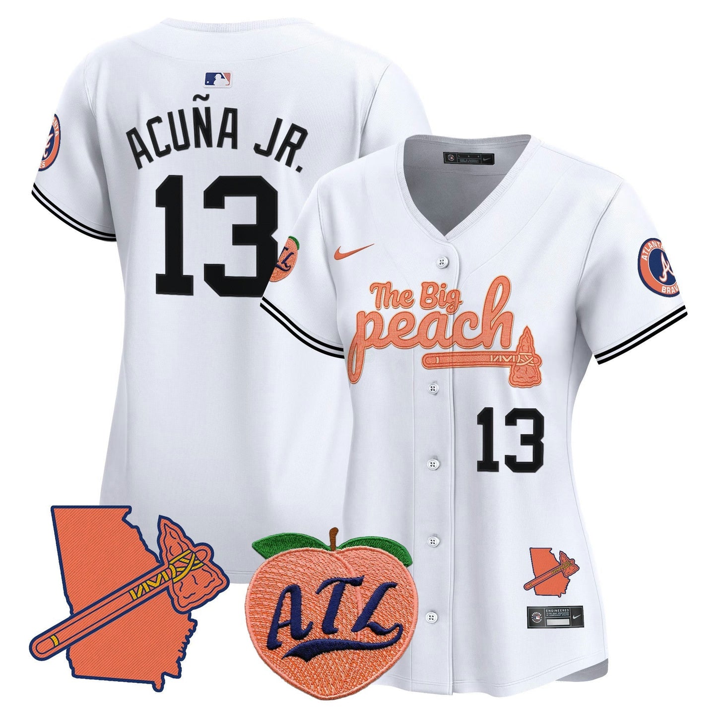 Camisa MLB Women’s Atlanta The Big Peach Vapor Premier Limited Jersey V2