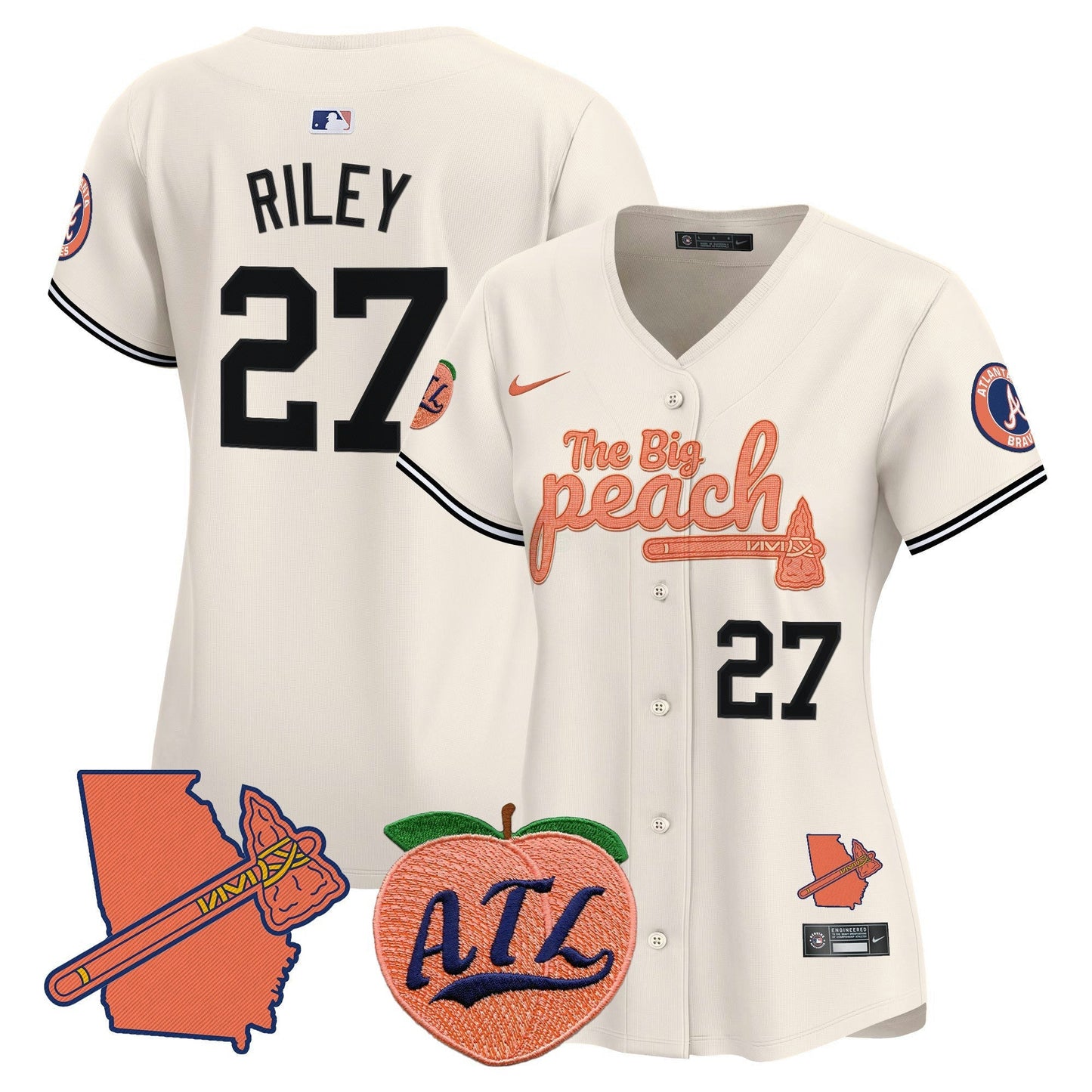 Camisa MLB Women’s Atlanta The Big Peach Vapor Premier Limited Jersey V2