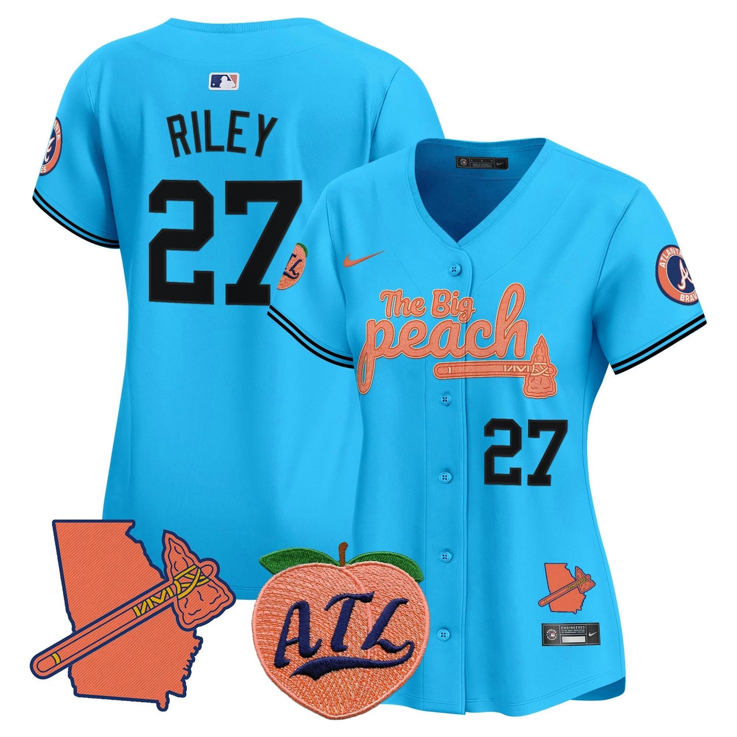 Camisa MLB Women’s Atlanta The Big Peach Vapor Premier Limited Jersey V2