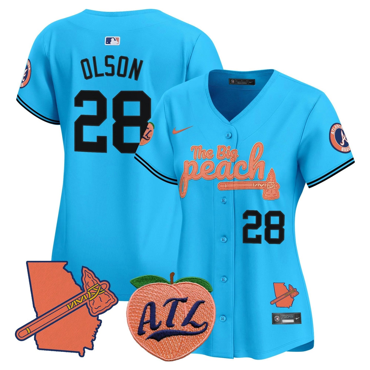 Camisa MLB Women’s Atlanta The Big Peach Vapor Premier Limited Jersey V2