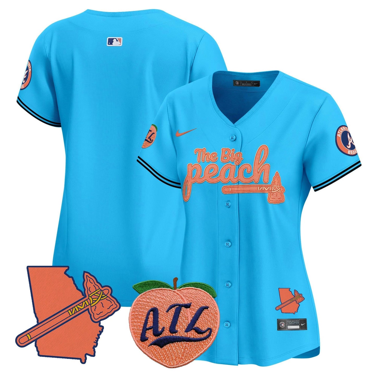 Camisa MLB Women’s Atlanta The Big Peach Vapor Premier Limited Jersey V2