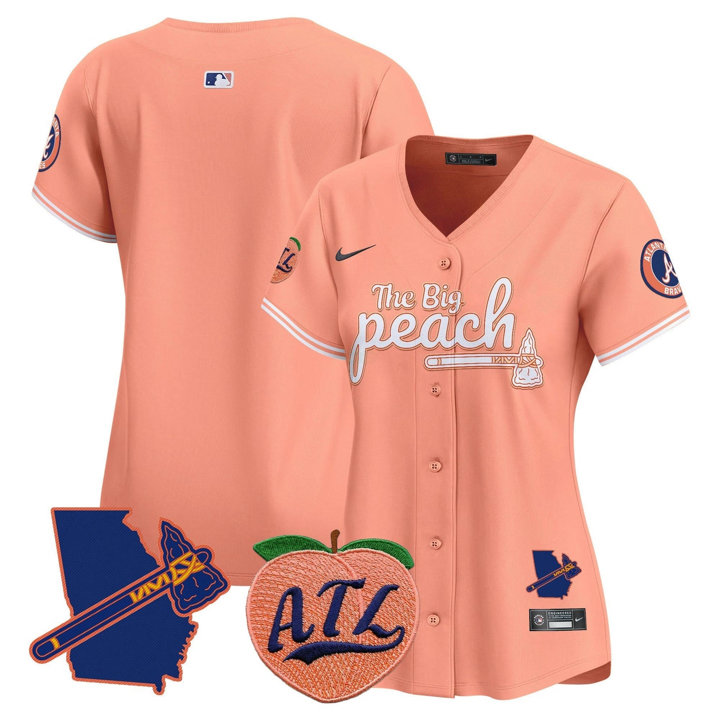 Camisa MLB Women’s Atlanta The Big Peach Vapor Premier Limited Jersey V2
