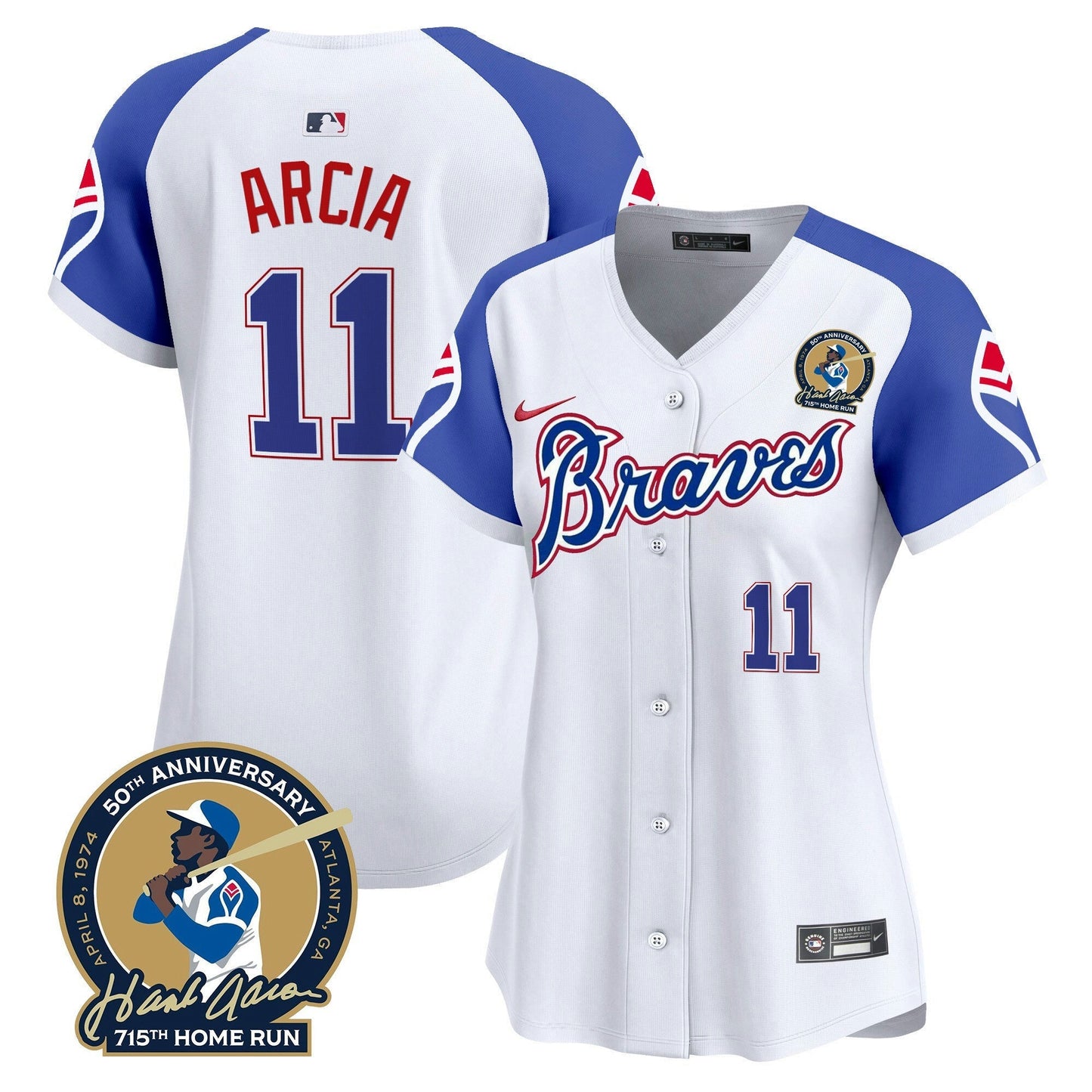 Camisa MLB Women’s Atlanta Throwback 1974 – 1982 Vapor Premier Limited Jersey