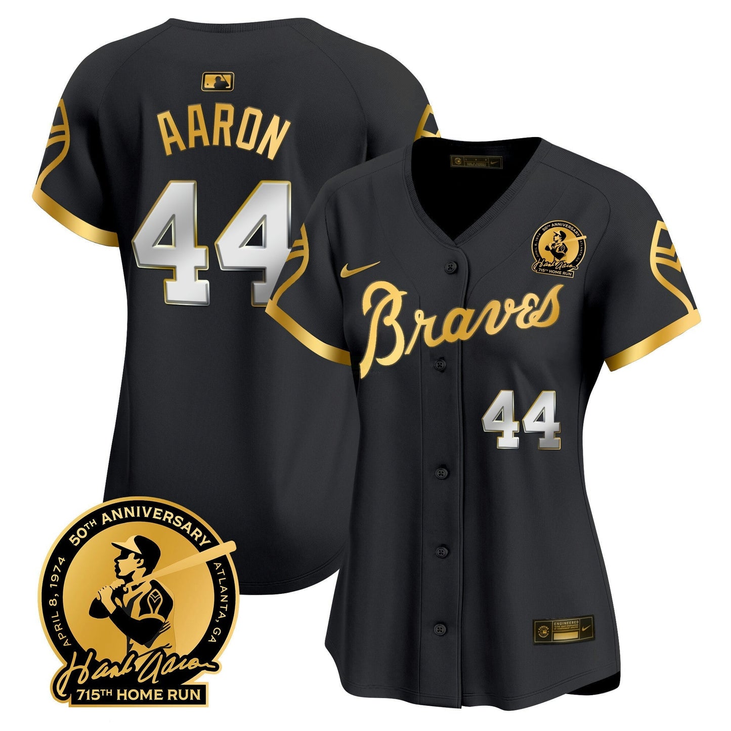 Camisa MLB Women’s Atlanta Throwback 1974 – 1982 Vapor Premier Limited Jersey