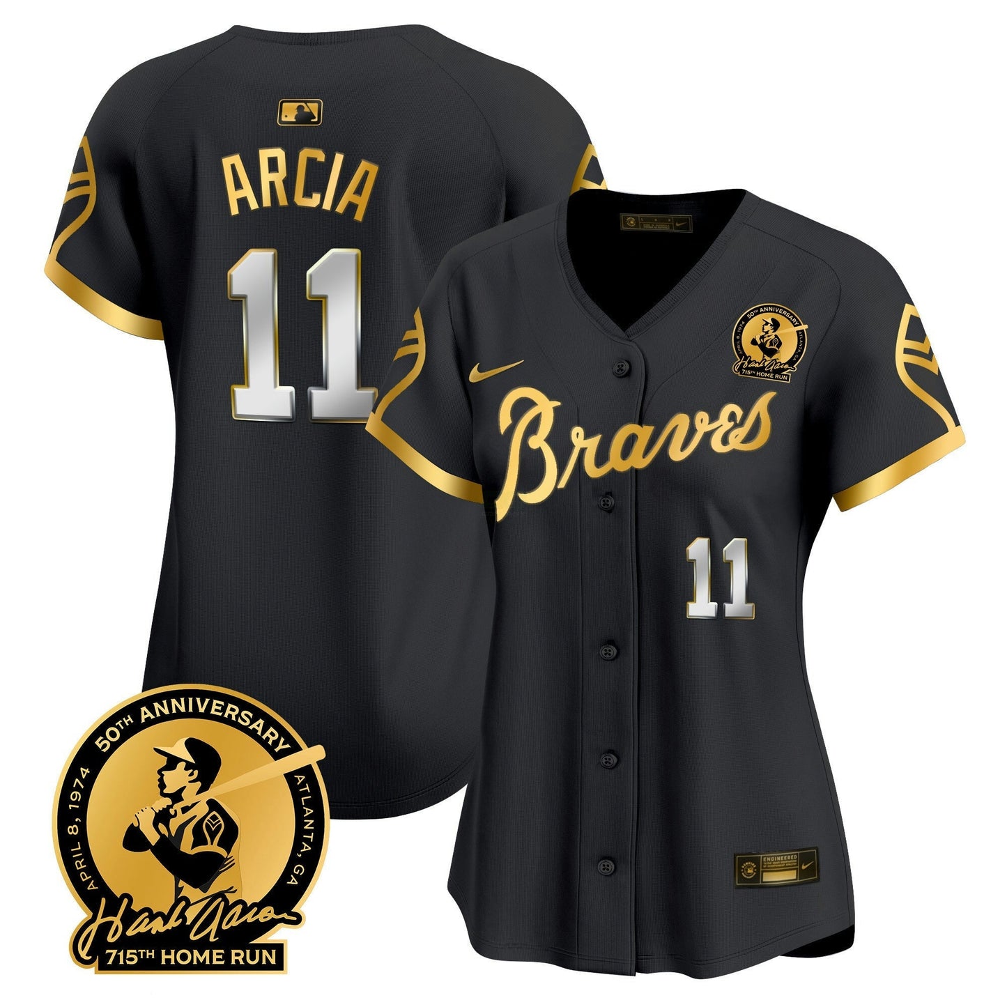 Camisa MLB Women’s Atlanta Throwback 1974 – 1982 Vapor Premier Limited Jersey