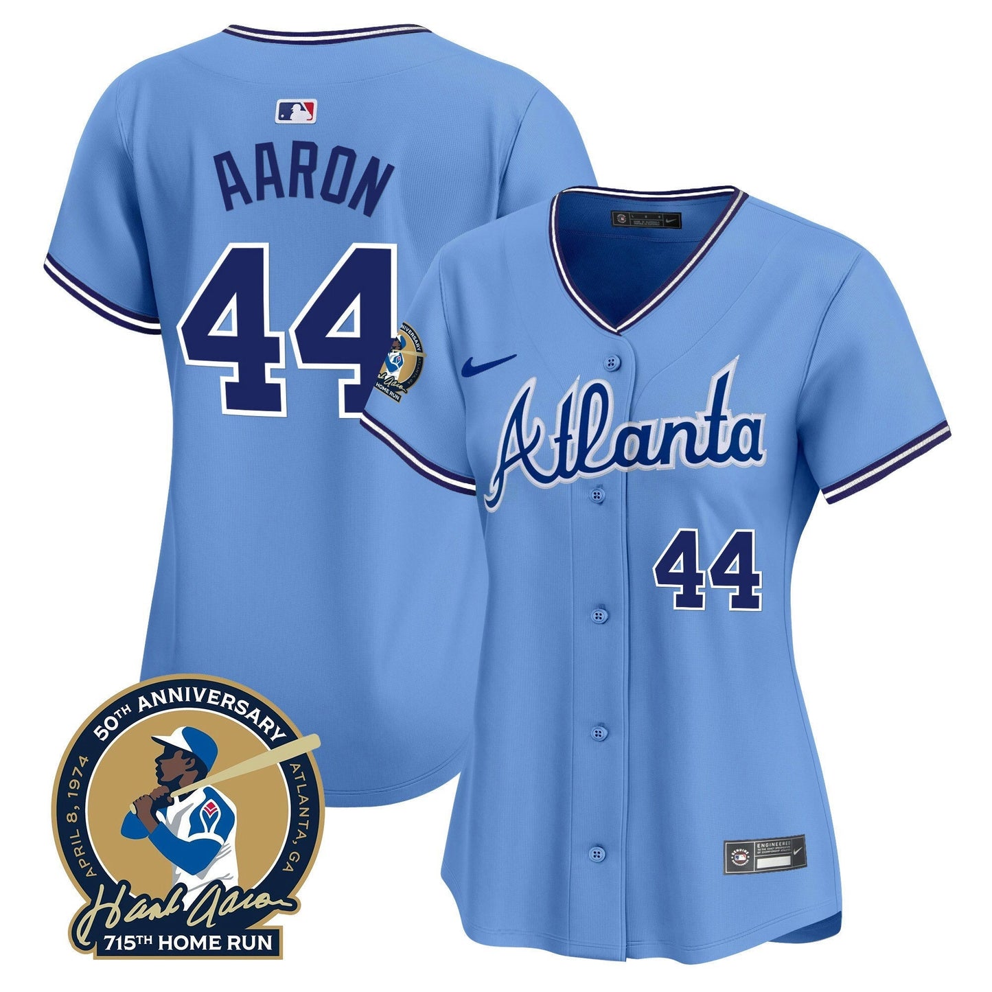 Camisa MLB Women’s Atlanta Throwback 1974 – 1982 Vapor Premier Limited Jersey